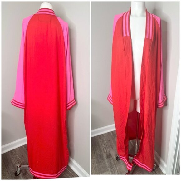 JULIE & JOY Pink and Red DUSTER/ PRELOVED -1X - Picture 4 of 7